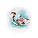 Create a tattoo with the cartoon ugly duckling in a bar with checkerd floor, alcohol bottles on the floor and the name A tattoo design idea