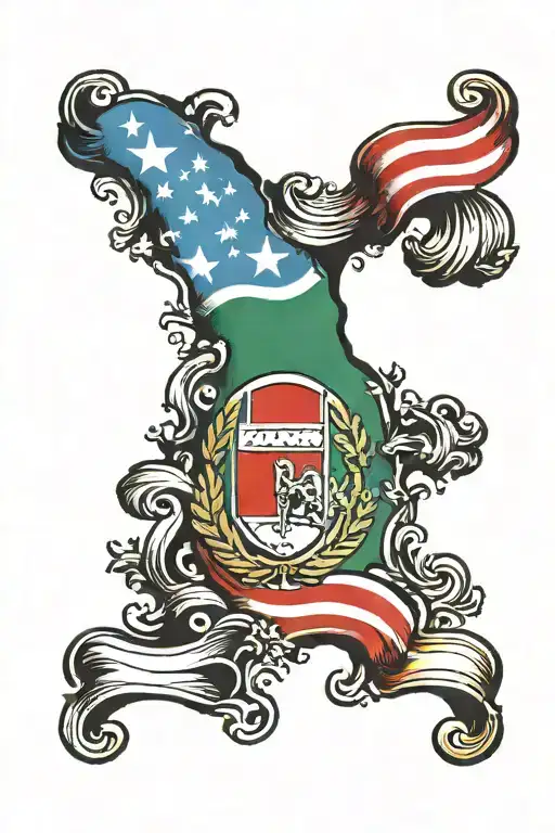 italian flag tattoo design idea