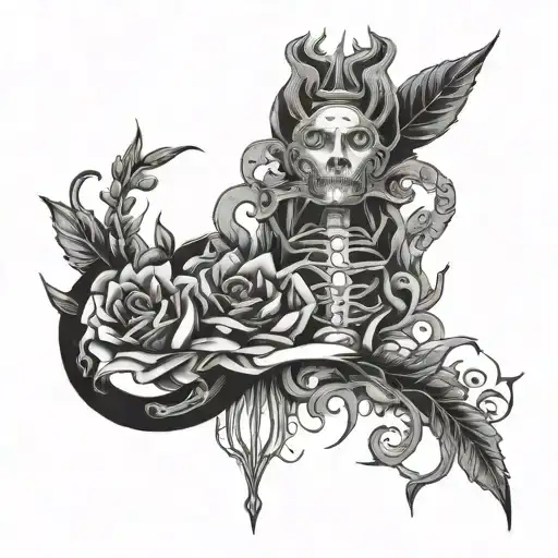 absence of logic and presence of pain tattoo design idea