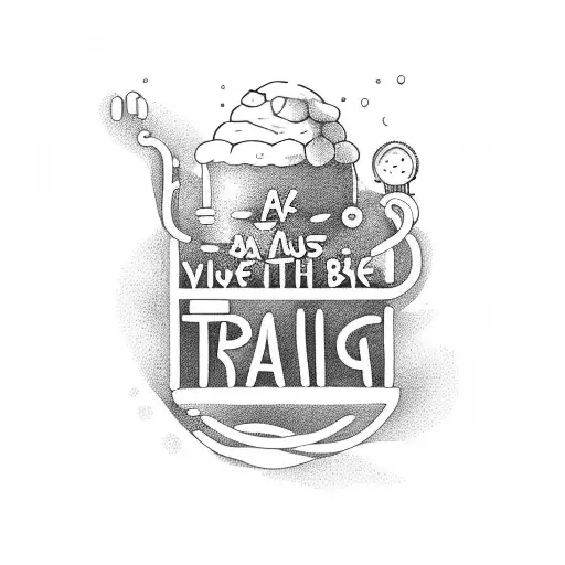 turn the phrase "have a big breakfast, always bring a jumper and never trust anyone" into a tattoo design tattoo design idea