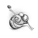 Man eating snails tattoo design idea