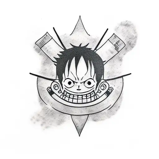 minimal luffy Zoro tattoo design idea