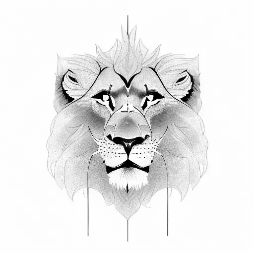 Lions with banana tattoo design idea