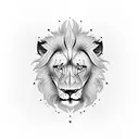 Lions with banana tattoo design idea
