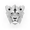 Lions with banana tattoo design idea