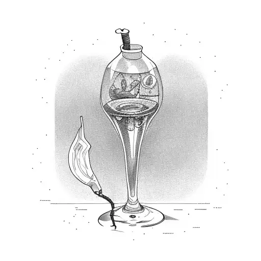 Bartender, Glass, Optimistic tattoo design idea