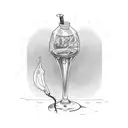 Bartender, Glass, Optimistic tattoo design idea