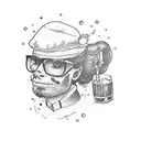 Bartender, Glass, Optimistic tattoo design idea