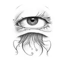crying eyes tattoo design idea