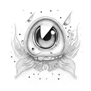 crying eyes tattoo design idea