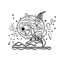 two lost souls swimming in a fish bowl tattoo design idea