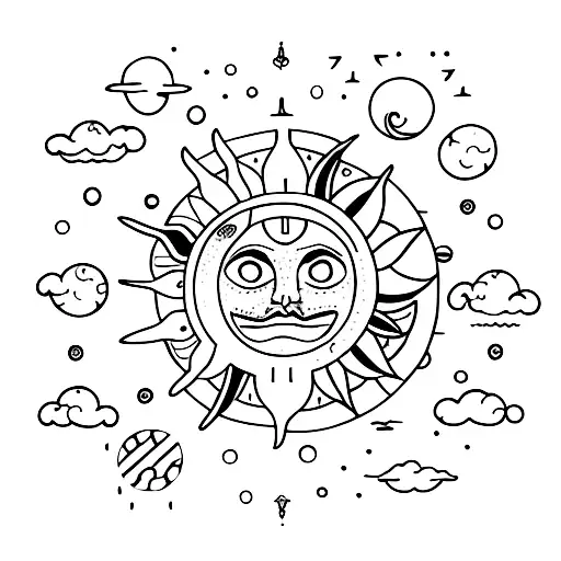 sun and moon couples tattoo tattoo design idea