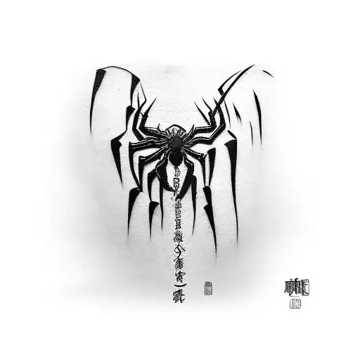 Brutal Venom Spiderman tattoo design idea