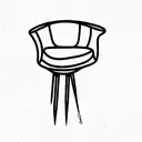 chair and lsd tattoo design idea