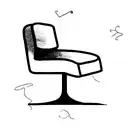 chair and lsd tattoo design idea