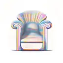 chair and lsd tattoo design idea