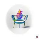 chair and lsd tattoo design idea