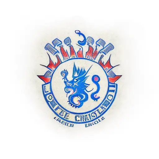 Chelsea logo with dragon around it  tattoo design idea