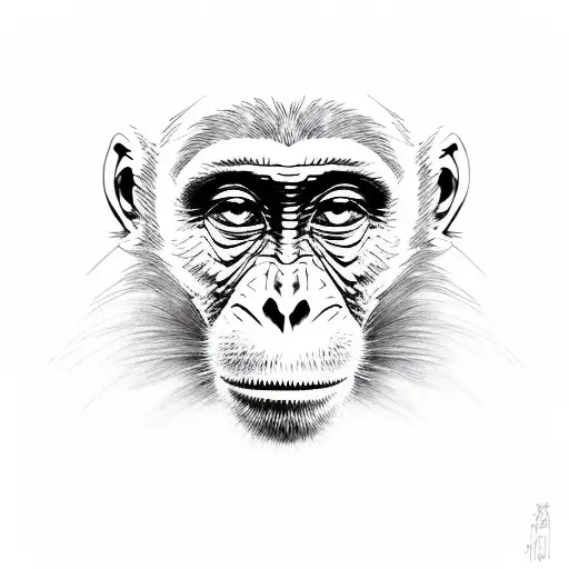monkey tattoo design idea