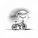 rick ride on bmx on ramp made of portal tattoo design idea