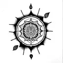 Kartik Diya tattoo design idea