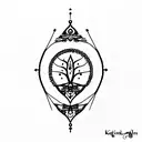 Kartik Diya tattoo design idea
