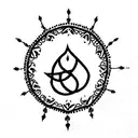 Kartik Diya tattoo design idea