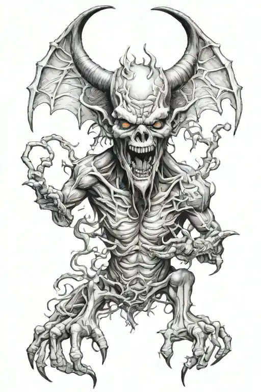 hell, demons tattoo design idea