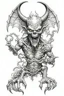 hell, demons tattoo design idea