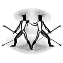 two men fencing with swords  tattoo design idea
