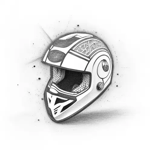 mike_curatello_tattoos:skull-motorcycle-helmet-flames