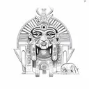 Aztec animal deities in a sketch style tattoo design idea