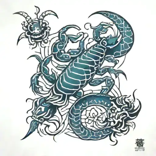 Scorpio, Sagittarius, Pisces, Gemini, Cancer, Leo zodiac sign tattoo design idea
