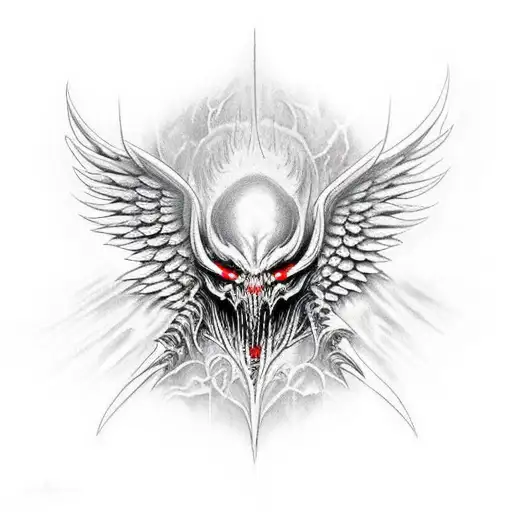 Tyrael vs diablo heaven vs hell tattoo design idea