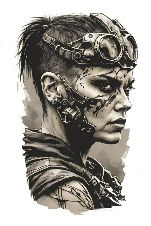 Furiosa in Mad Max Fury road tattoo design idea