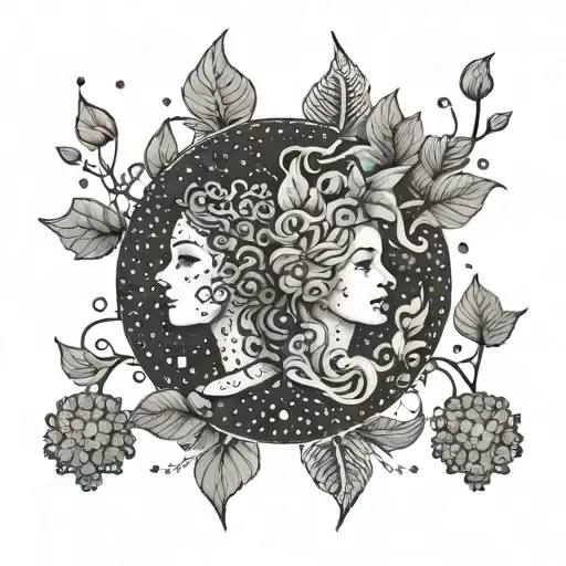 Eve and Eve tattoo design idea