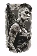 Furiosa in Mad Max Fury road tattoo design idea