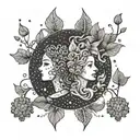 Eve and Eve tattoo design idea