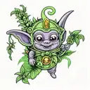 Teletubbies high on weed tattoo design idea