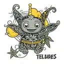 Teletubbies high on weed tattoo design idea