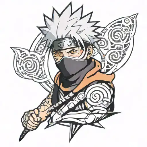 Obito Kakashi tattoo design idea