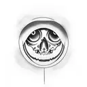 Eye, skull, tree, triangle  tattoo design idea