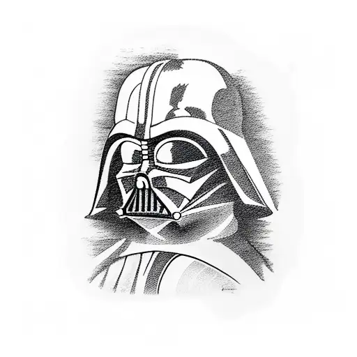 darth vader as a samurai tattoo design idea