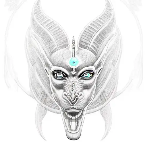 anubis balance osiris dark tattoo design idea
