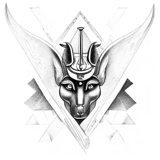 anubis balance osiris dark tattoo design idea