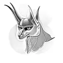 anubis balance osiris dark tattoo design idea