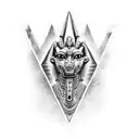 anubis balance osiris dark tattoo design idea