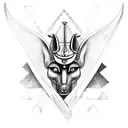 anubis balance osiris dark tattoo design idea