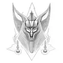 anubis balance osiris dark tattoo design idea