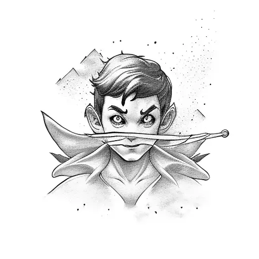 Peter Pan tattoo design idea